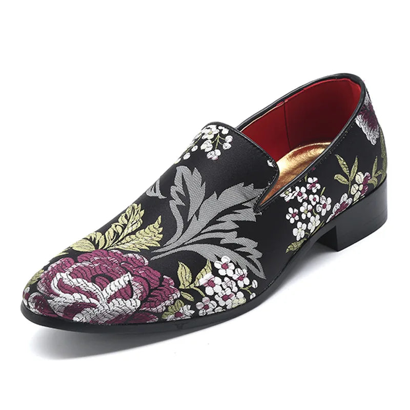 Loafer Legendary Flowers Black Giovanni Marchetti VES - č. 11