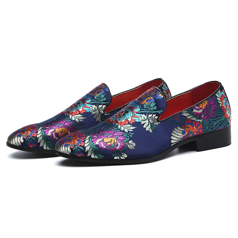 Loafer Legendary Flowers Blue Giovanni Marchetti VES - č. 12