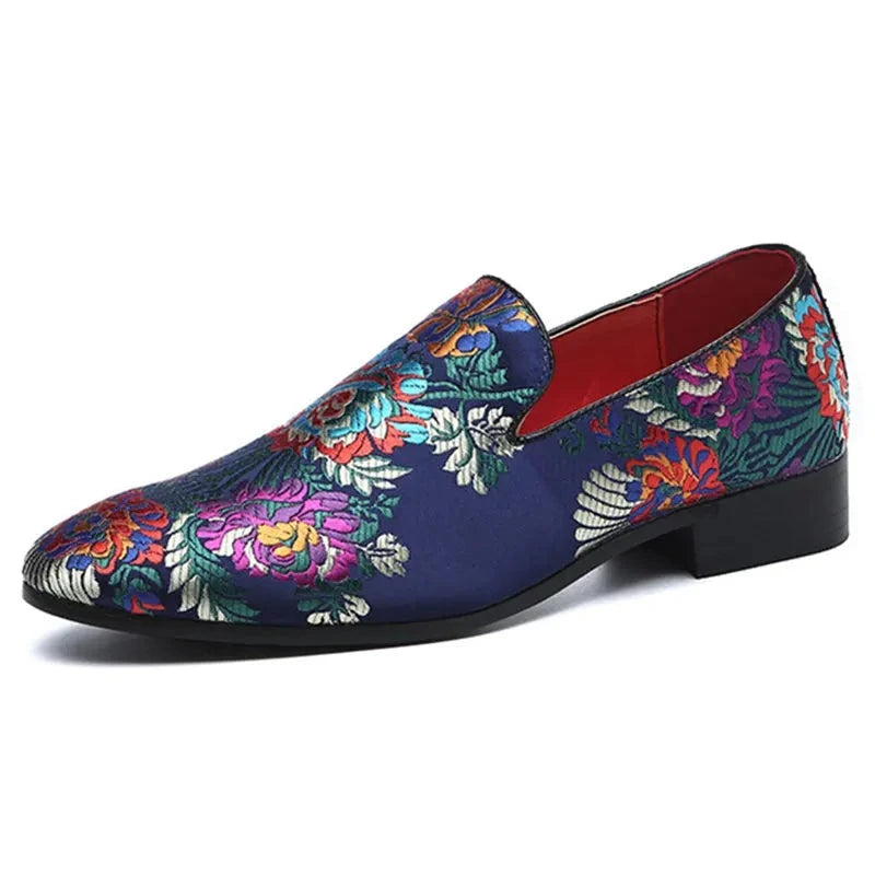 Loafer Legendary Flowers Blue Giovanni Marchetti VES - No. 12