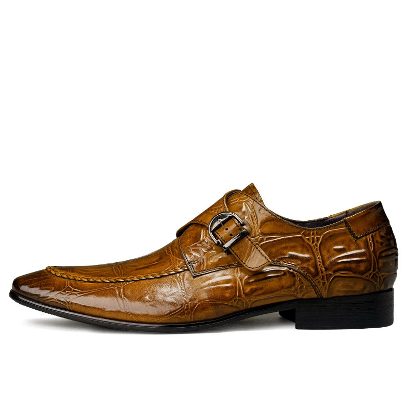 Monkstrap Ronald Croc Embossed