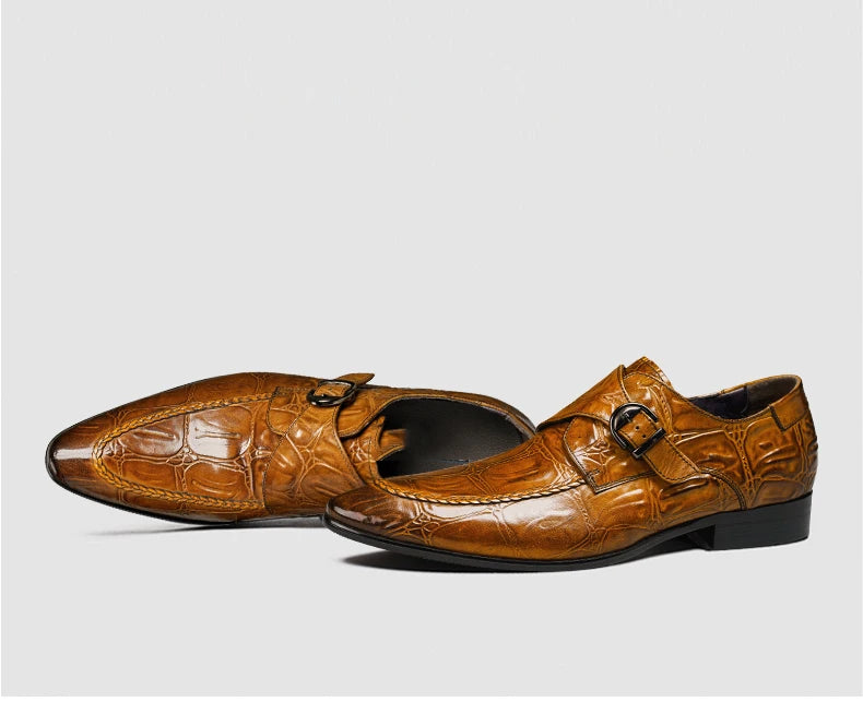 Monkstrap Ronald Croc Embossed