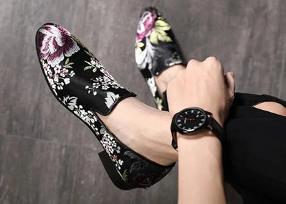 Loafer Legendary Flowers Black Giovanni Marchetti VES - č. 11