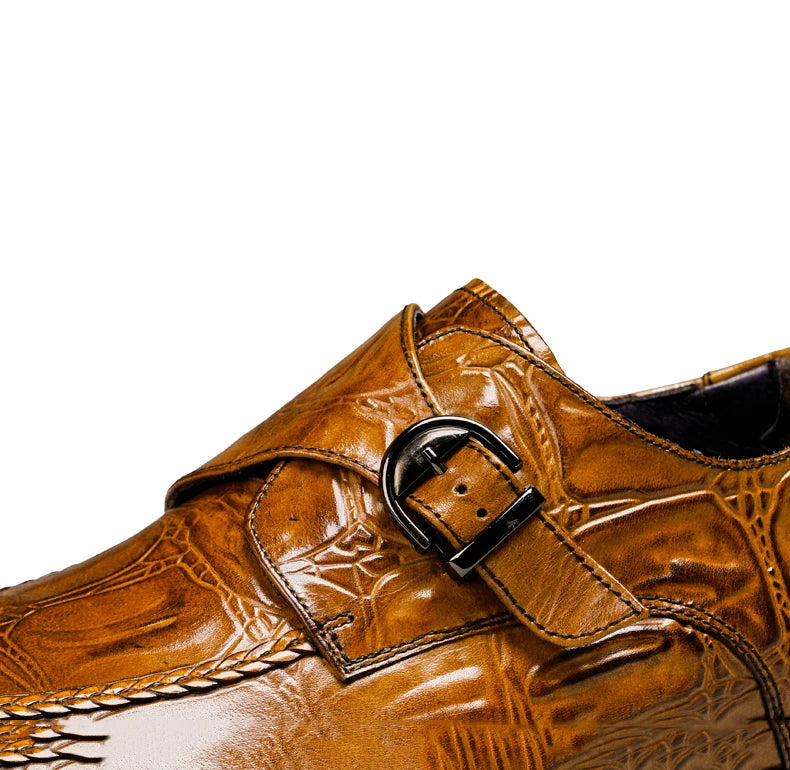 Monkstrap Ronald Croc Embossed