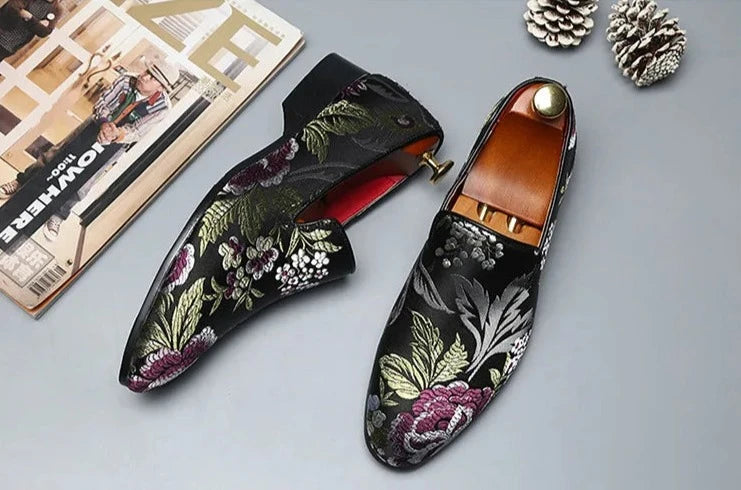 Loafer Legendary Flowers Black Giovanni Marchetti VES - No. 11