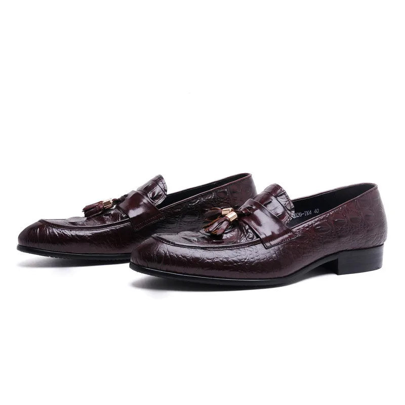 Loafer James Croc Embossed Tasseled VES - č. 54