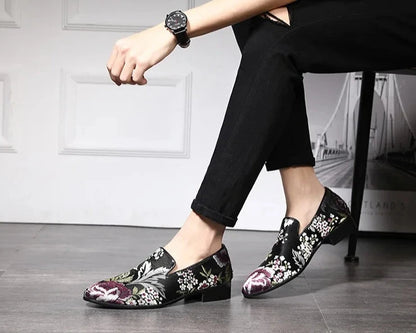 Loafer Legendary Flowers Black Giovanni Marchetti VES - č. 11