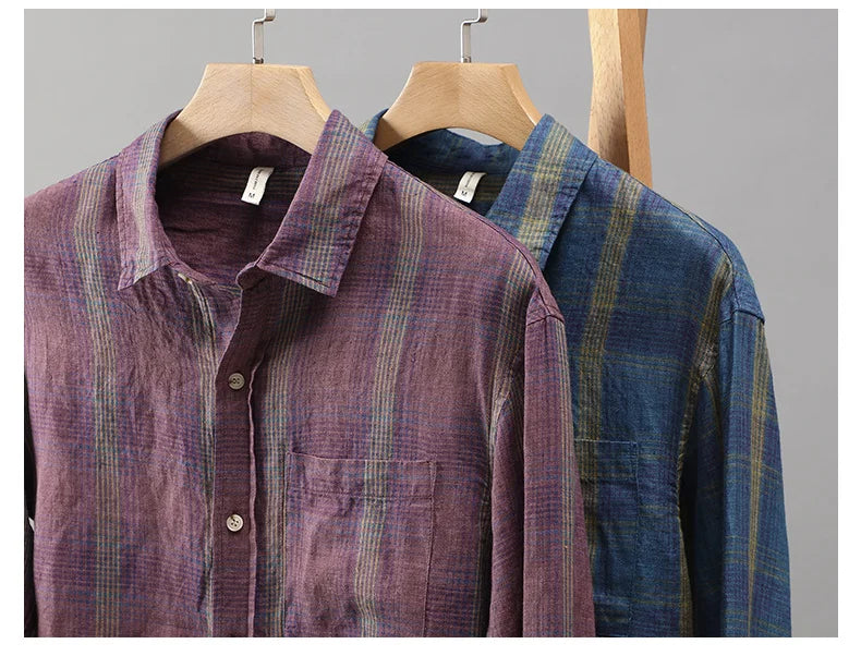 Shirt Linen Umberto Purple VES - No.1