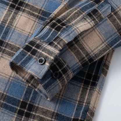 Männer Hemd Plaid Flanell Langarm Grün Lose Herren Casual Hemd Frühling Herbst Übergroßen Business Männlich Weiches Kleid Hemd