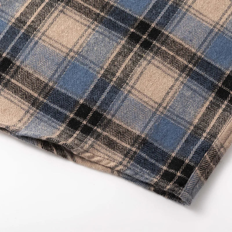 Männer Hemd Plaid Flanell Langarm Grün Lose Herren Casual Hemd Frühling Herbst Übergroßen Business Männlich Weiches Kleid Hemd