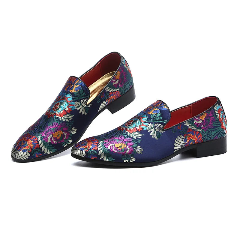 Loafer Legendary Flowers Blue Giovanni Marchetti VES - č. 12