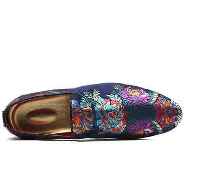 Loafer Legendary Flowers Blue Giovanni Marchetti VES - No. 12