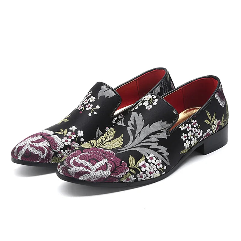 Loafer Legendary Flowers Black Giovanni Marchetti VES - č. 11