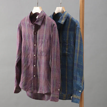 Shirt Linen Umberto Purple VES - No.1