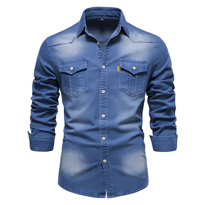 Alessandro Adaptive Fit Cotton Denim Shirt VES - No.2